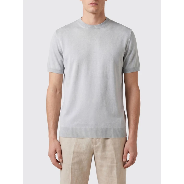 Crew-Neck Short-Sleeved Jersey T-Shirt with Regular Shoulders (265104324)