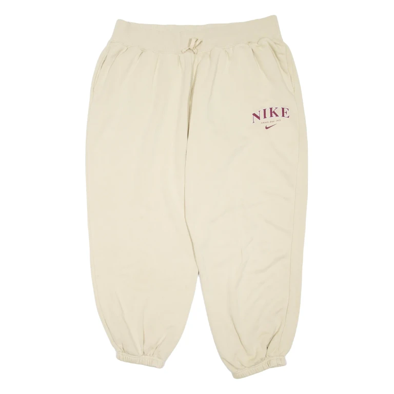 NIKE Mens Joggers Beige Tapered XL W20 L30