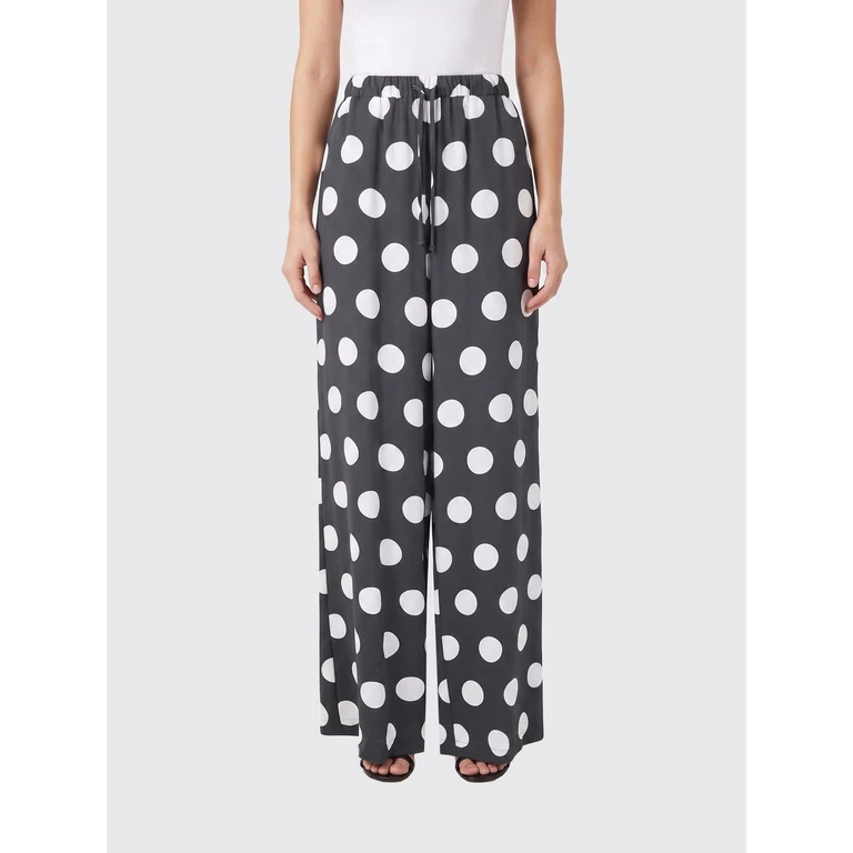 Pants Woman color Black (JQP026BLACKOFFWHITE)