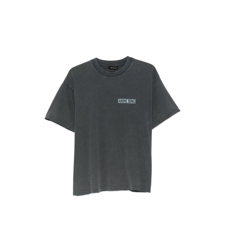 Anine Bing Cade Logo-print Cotton T-shirt (A-08-12312)