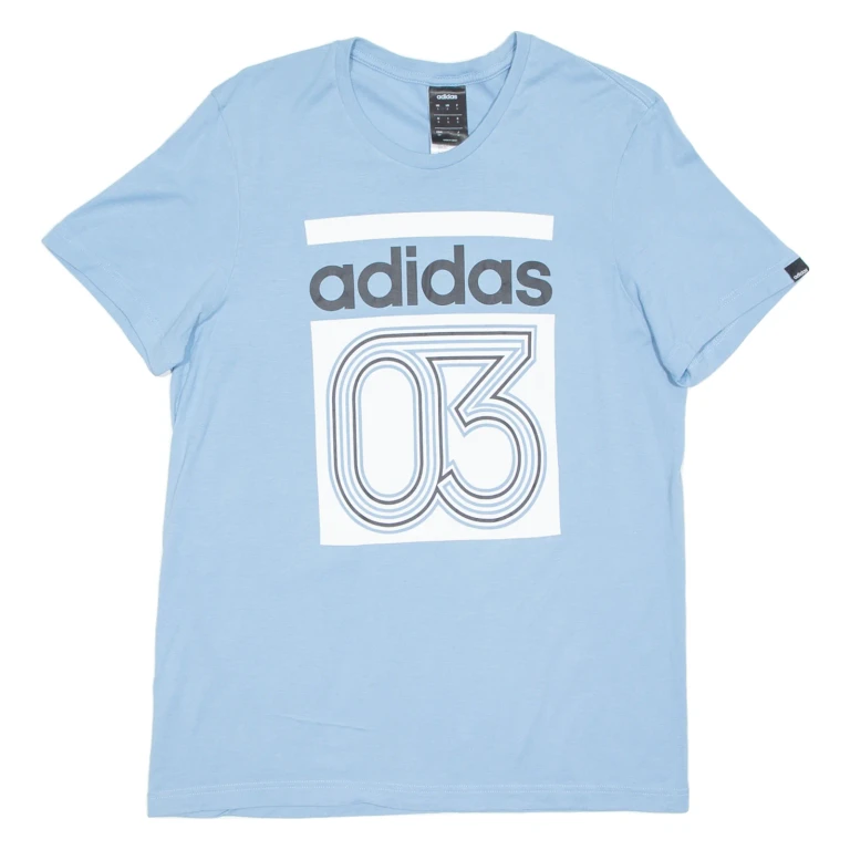 ADIDAS Mens T-Shirt Blue S
