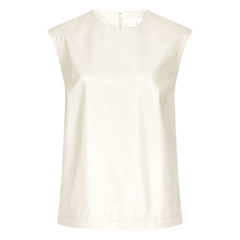 Fiza Ostrich-effect Zip Top