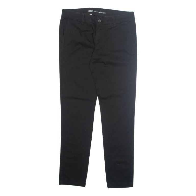 DICKIES Chino Womens Trousers Black Regular Tapered W32 L31