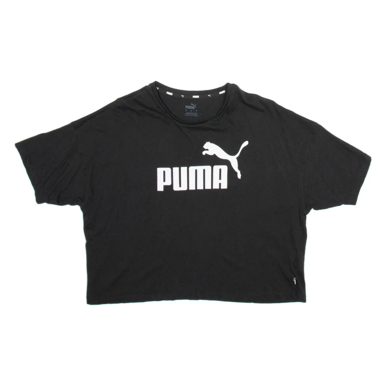 PUMA Cropped Womens T-Shirt Black L