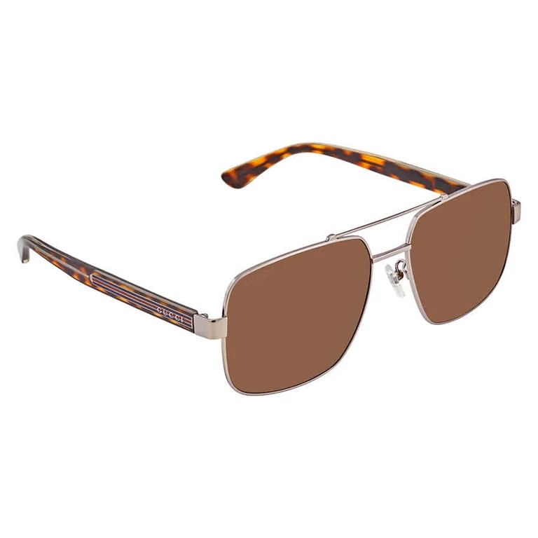 Crystal Brown Square Sunglasses GG0529S 002 60