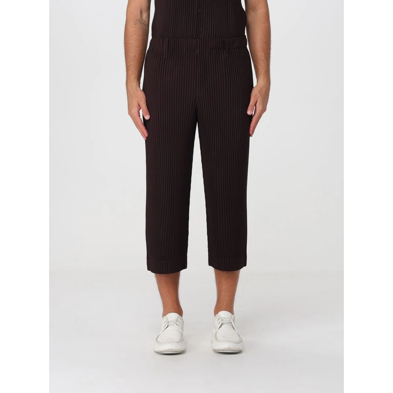 HOMME PLISSE' ISSEY MIYAKE Cropped Pleated Trousers Homme Plissé Issey Miyake in Technical Crêpe (HP66JF15818)