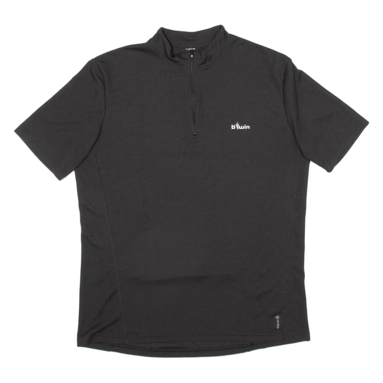 Cycling Mens Jersey Black 1/4 Zip L
