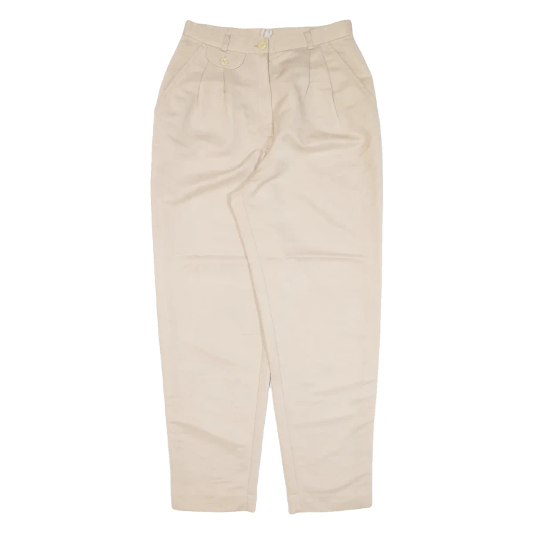 Womens Trousers Beige Relaxed Tapered W27 L29