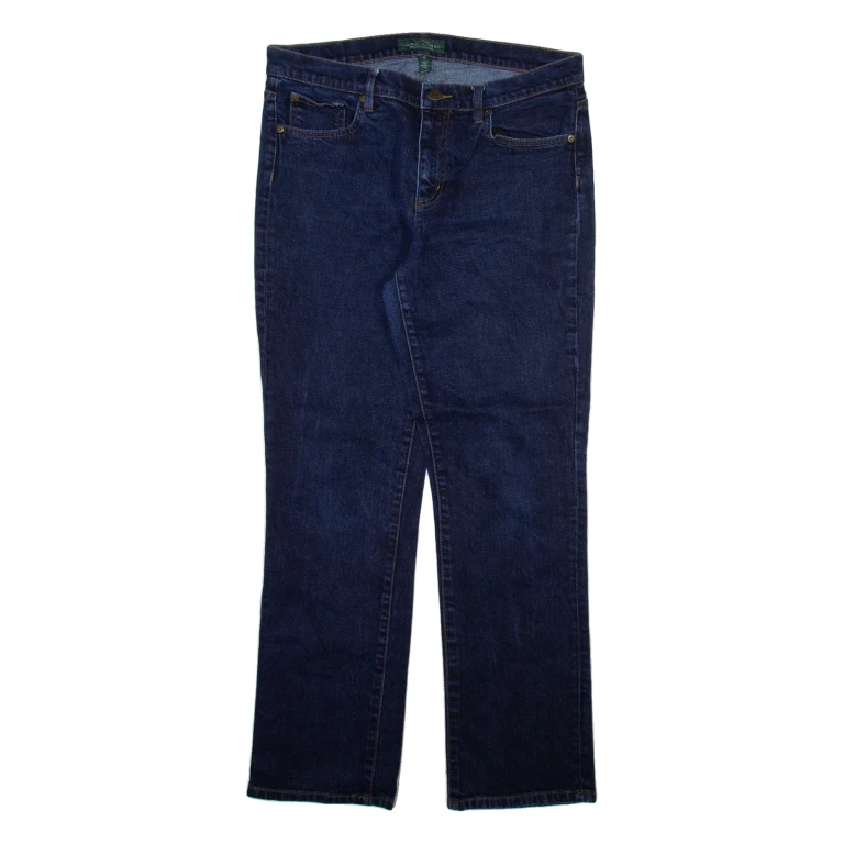 LAUREN RALPH LAUREN Womens Jeans Blue Regular Straight W32 L30