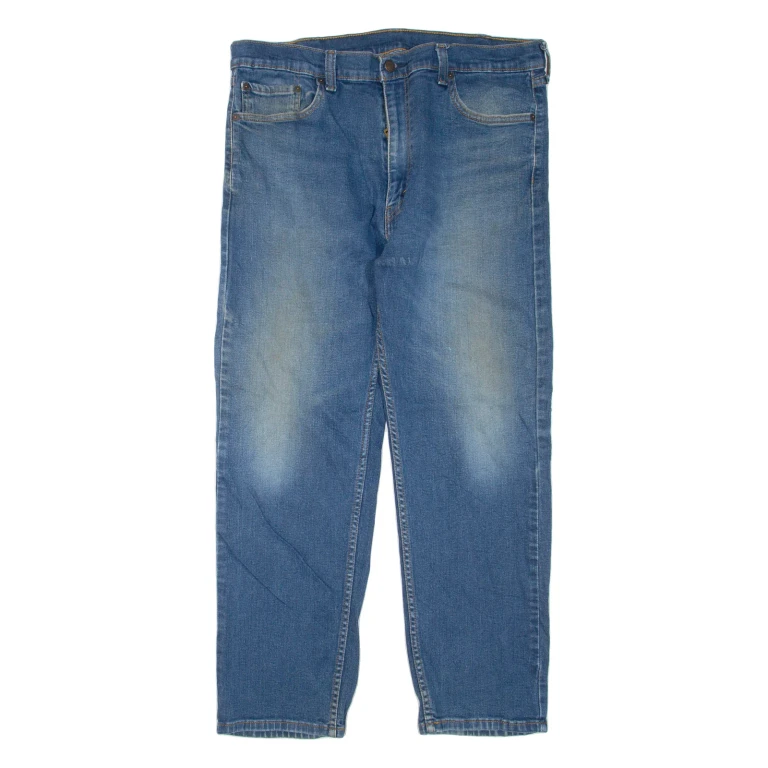 LEVI'S 505 Jeans Mens Blue Regular Straight Stone Wash W40 L30
