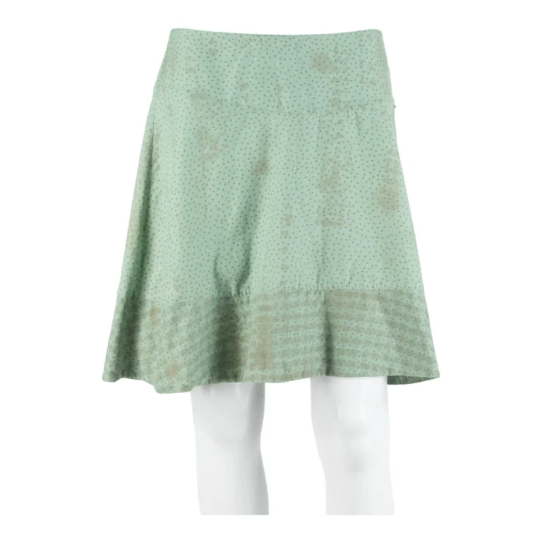 Lined Womens A-Line Skirt Blue Short Spotted M