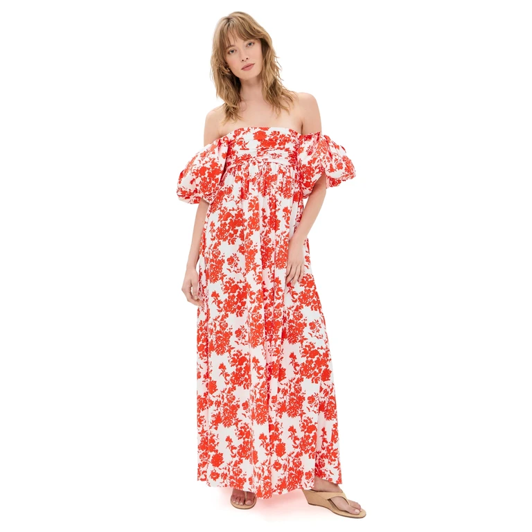 CAROLINE CONSTAS Emilia Maxi Red XS