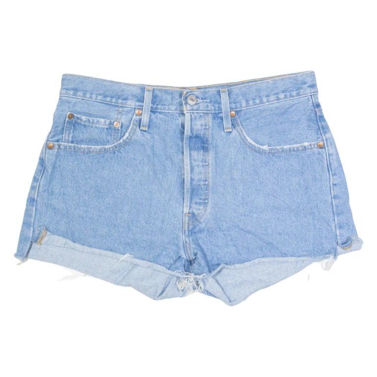 LEVI'S 501 BIG E Womens Denim Shorts Blue M W31