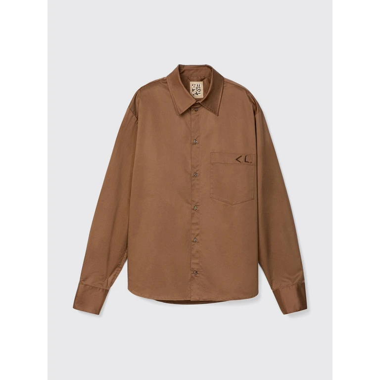 Shirt Men color Brown (AU00027-004COTTONSHIRT0)