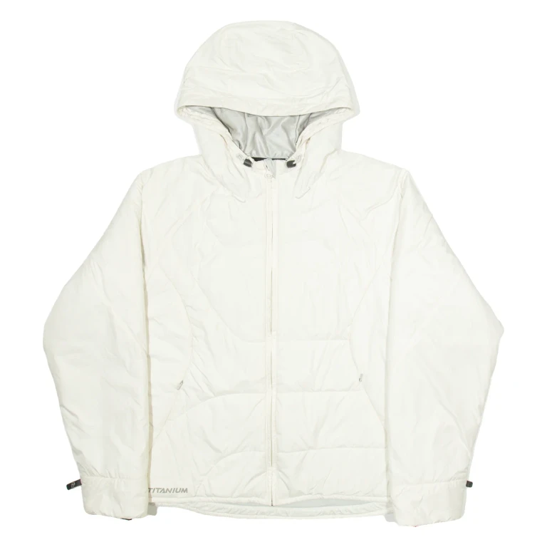 COLUMBIA Womens Jacket White Hooded L