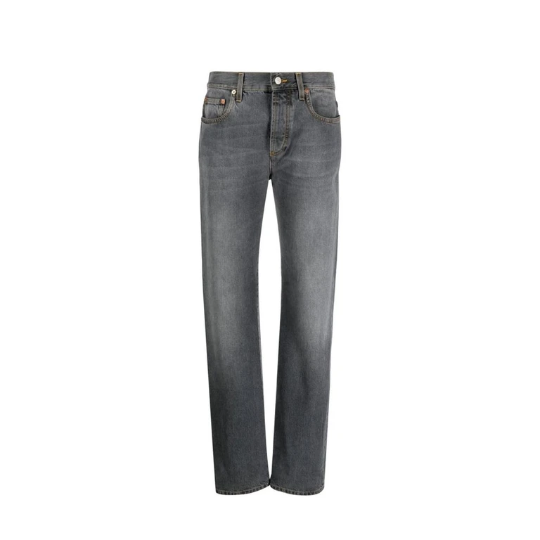 Gray Cotton Relaxed Fit Jeans Clothing - Women