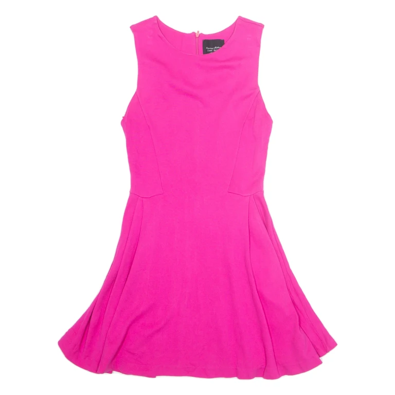 ZARA Womens Skater Dress Pink Sleeveless Short M