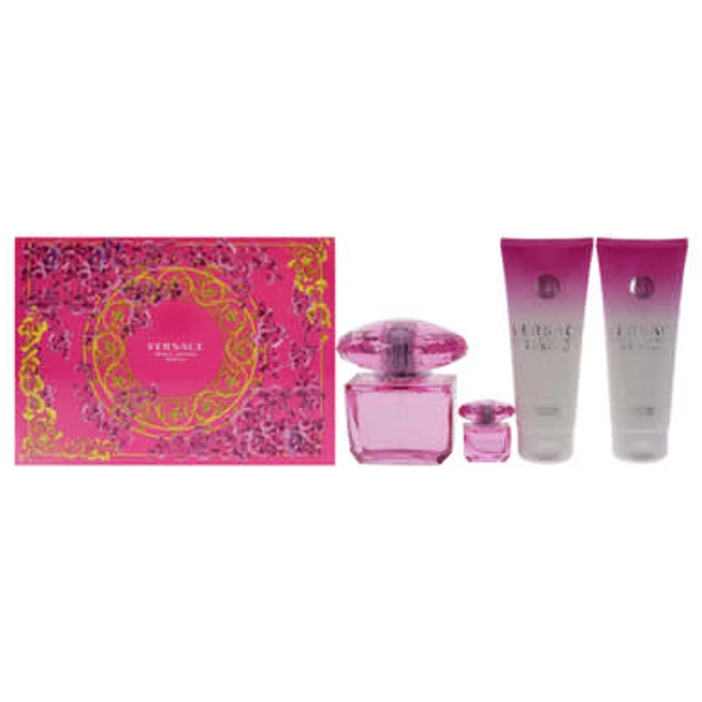 Bright Crystal Absolu 4 Pcs Set: 3 Oz Eau De Parfum Spray + 5 Ml Eau De Parfum Mini + 3.4 Body Lotion + 3.4 Shower Gel