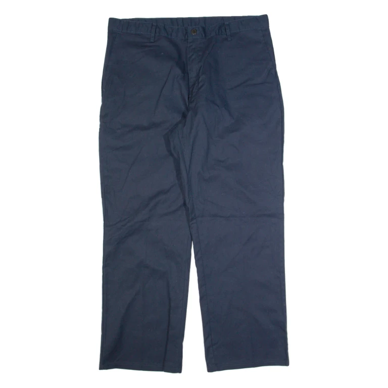 DICKIES Workwear Mens Trousers Blue Regular Straight W38 L30