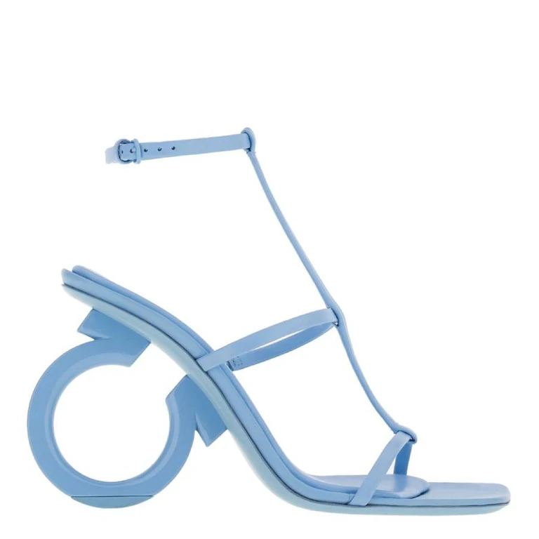 Ferragamo Elina T-Strap Gancini Sandals