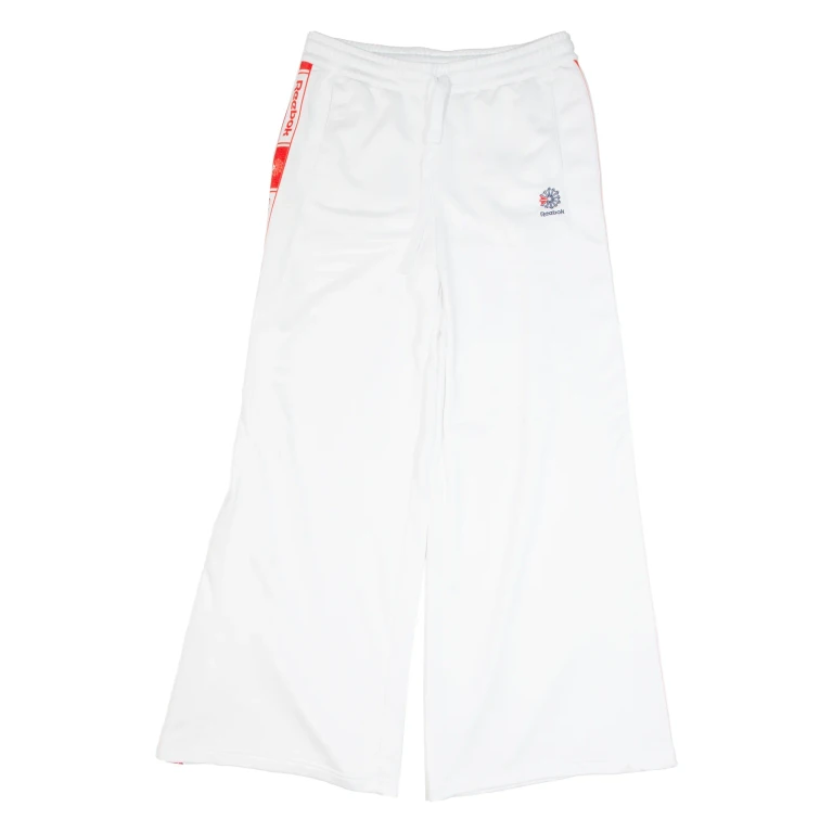 REEBOK CLASSIC Womens Sweatpants White Wide-Leg M W30 L31
