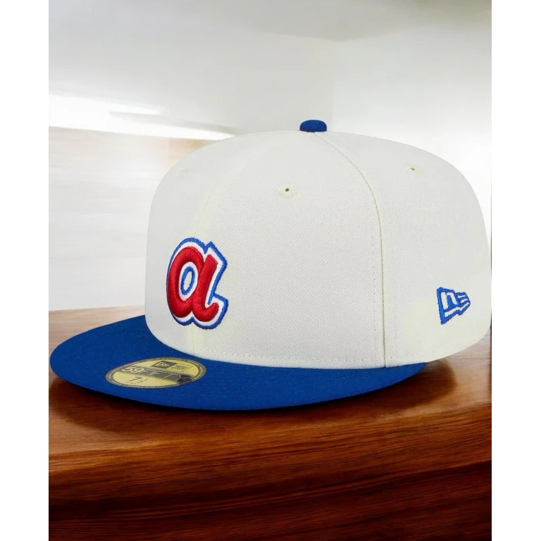 Men's MLB Atlanta Braves 5950 Retro E1 Fitted Cream/Royal