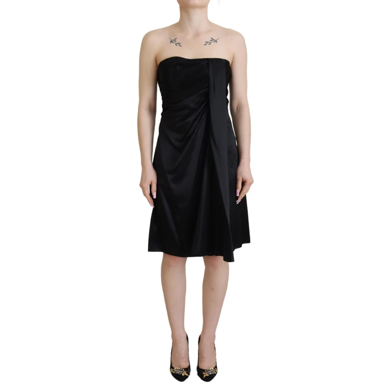 Dolce & Gabbana Black Silk Shift Short Mini Party Dress - Women