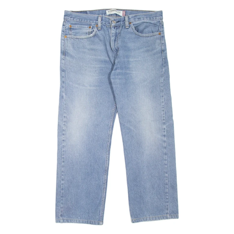 LEVI'S 505 Jeans Mens Blue Regular Straight Stone Wash W34 L26