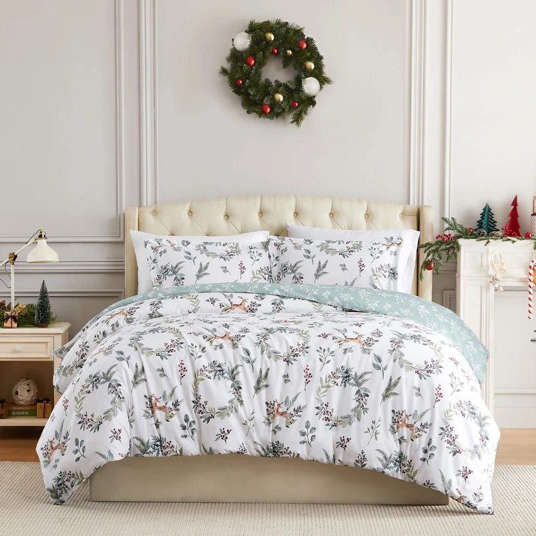 Happy Holidays Oversized Duvet Cover Set