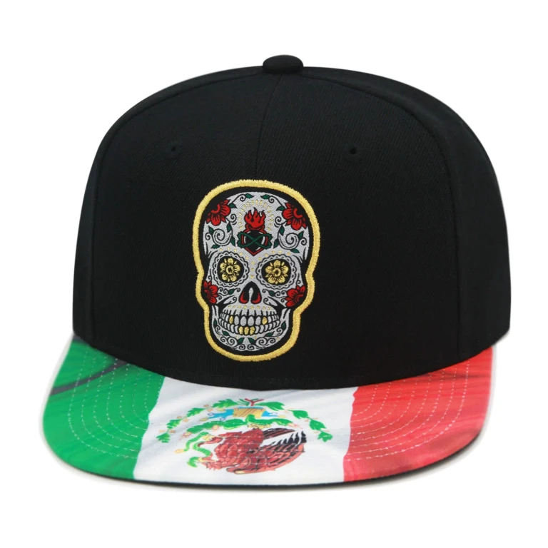 Men's Branded Sugar Skull Snapback Snapback Caps