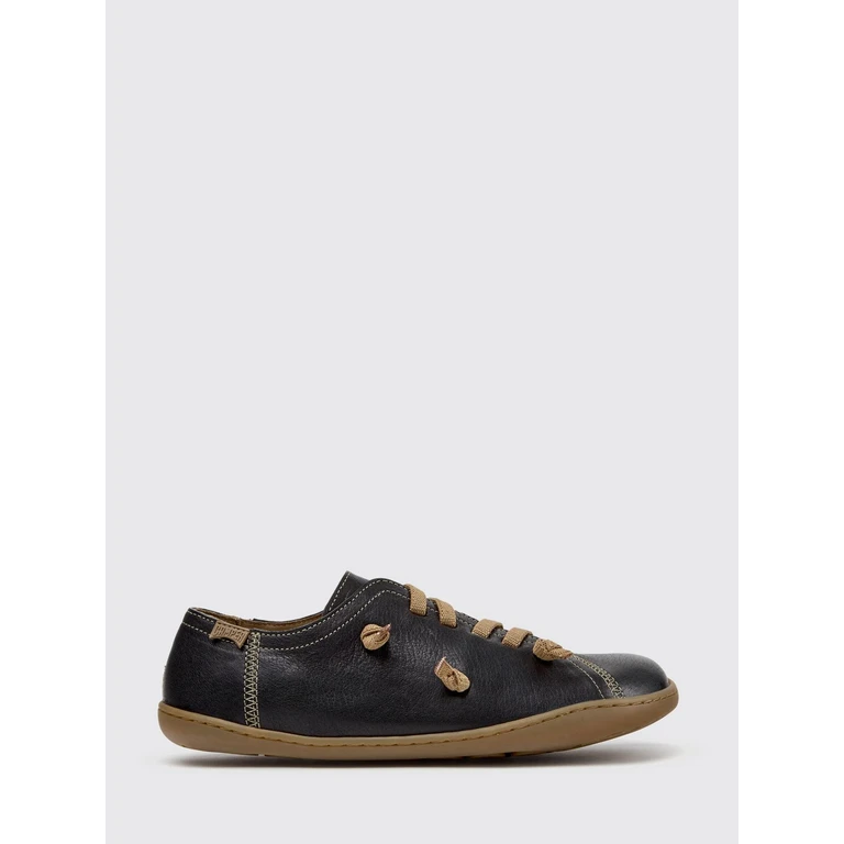 Twins Grained Leather Slip-On Trainers with Elasticated Laces (K201767-005TWINS0)