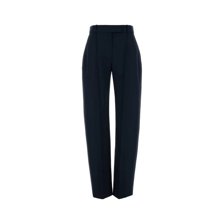 Alexander McQueen 826967qjach 4003 Navy Lw Wide Leg Trs Pantaloni
