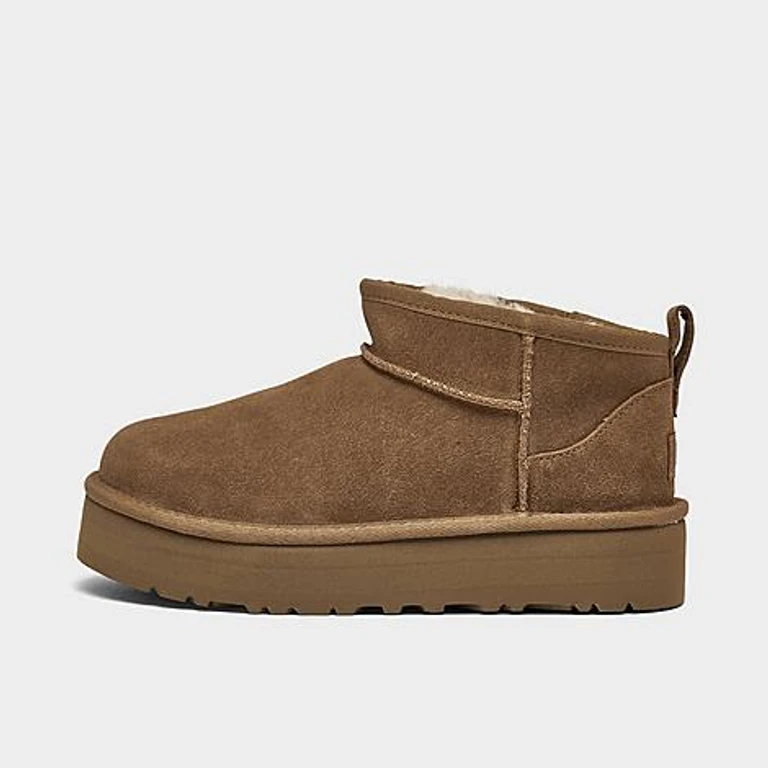 Kids Classic Ultra Mini Platform Boots in Chestnut