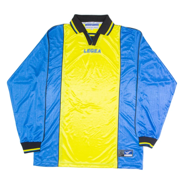 LEGEA Running Mens Jersey Blue Long Sleeve V-Neck XL