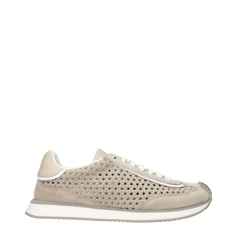 Dolce & Gabbana Beige Fabric Low Top Sneakers - Men