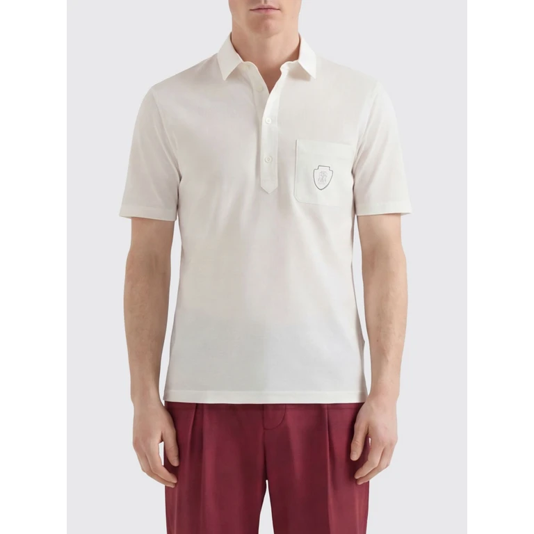 BRUNELLO CUCINELLI Polo Shirt Men color White (MM6961301FCTL60)