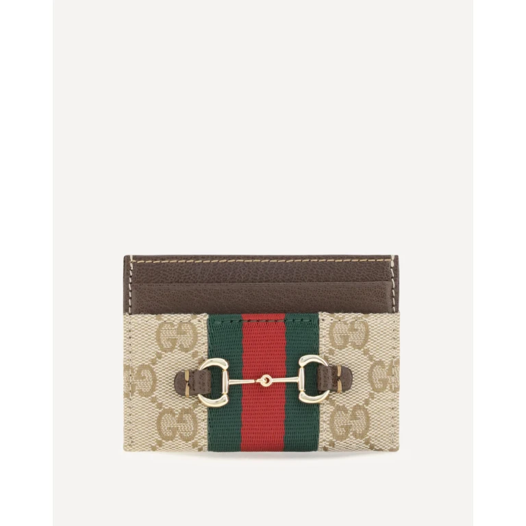 GUCCI Web Horsebit Card Holder Female UNI