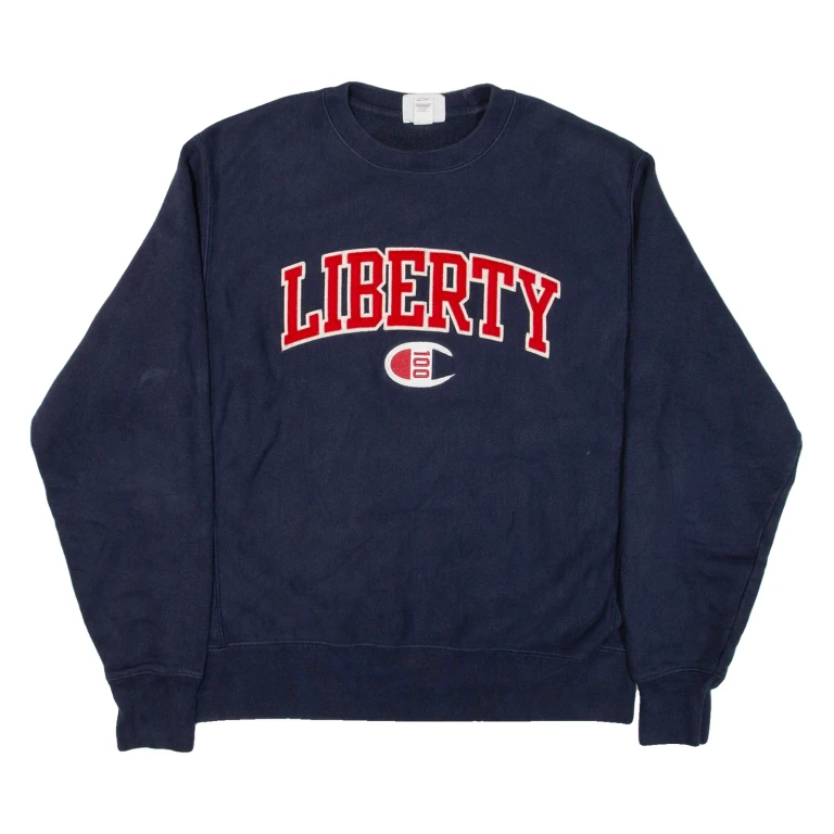 CHAMPION REVERSE WEAVE Liberty Mens Sweatshirt Blue USA M