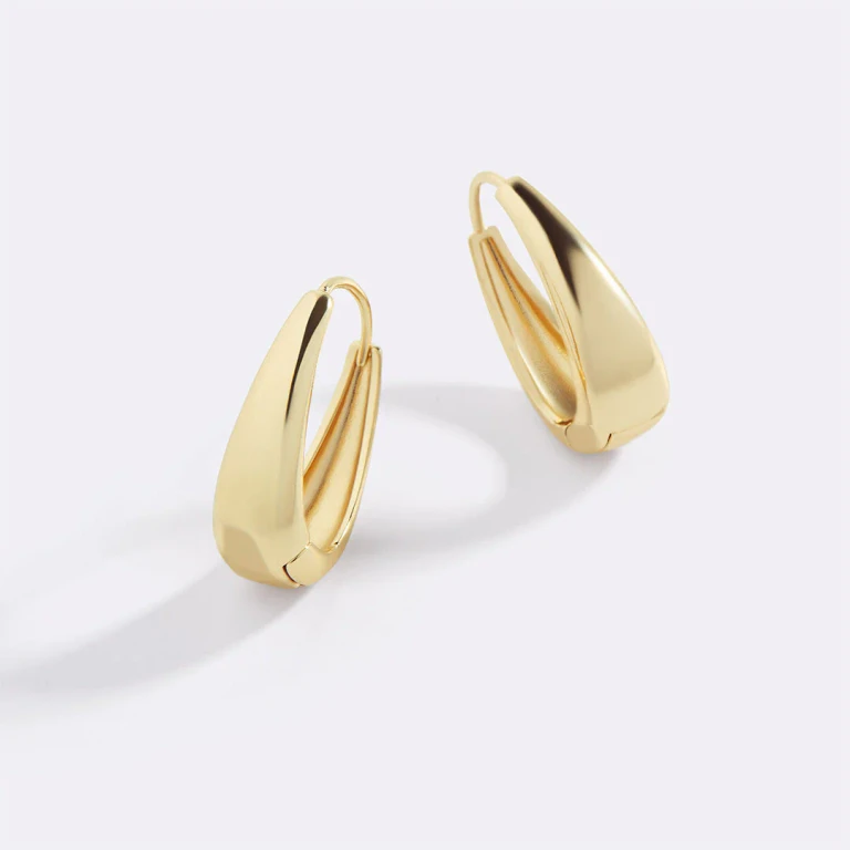 Chunky Teardrop Hoop Earrings