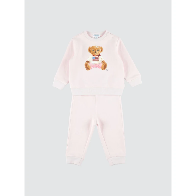 Boy's 2-Piece Cotton Set with Teddy Bear Print (P02078002)