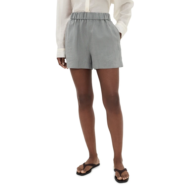 Jenni Kayne Logan Linen Shorts Sea Salt L