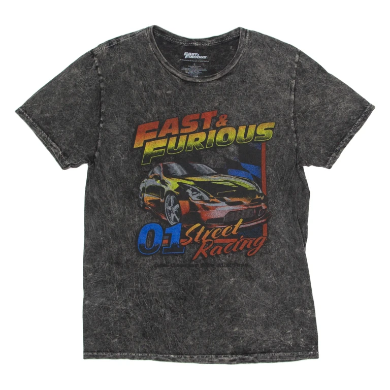 FAST & FURIOUS 01 Street Racing Boys T-Shirt Grey L