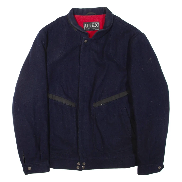 UTEX Mens Jacket Blue Wool M