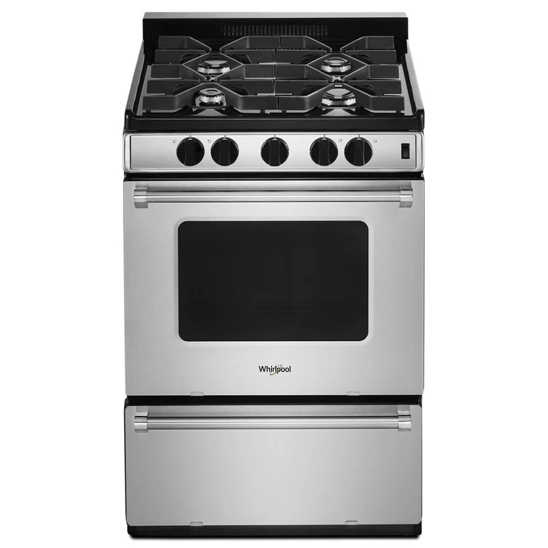 24 in. Freestanding Gas Range with Sealed Burners in Stainless Steel