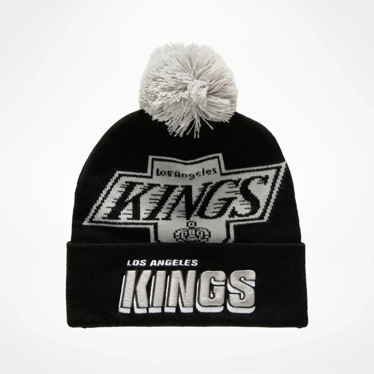 Men's NHL Punch Out Pom Knit Kings Knit Hat