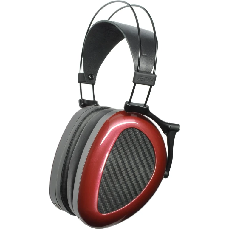 Audio AEON Flow 2 Closed Back Portable Audiophile Headphones with 2m Dummer 3.5mm/1/4" Cable (Burgundy/Carbon)