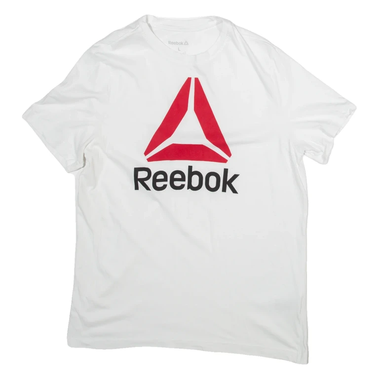 REEBOK Womens T-Shirt White L