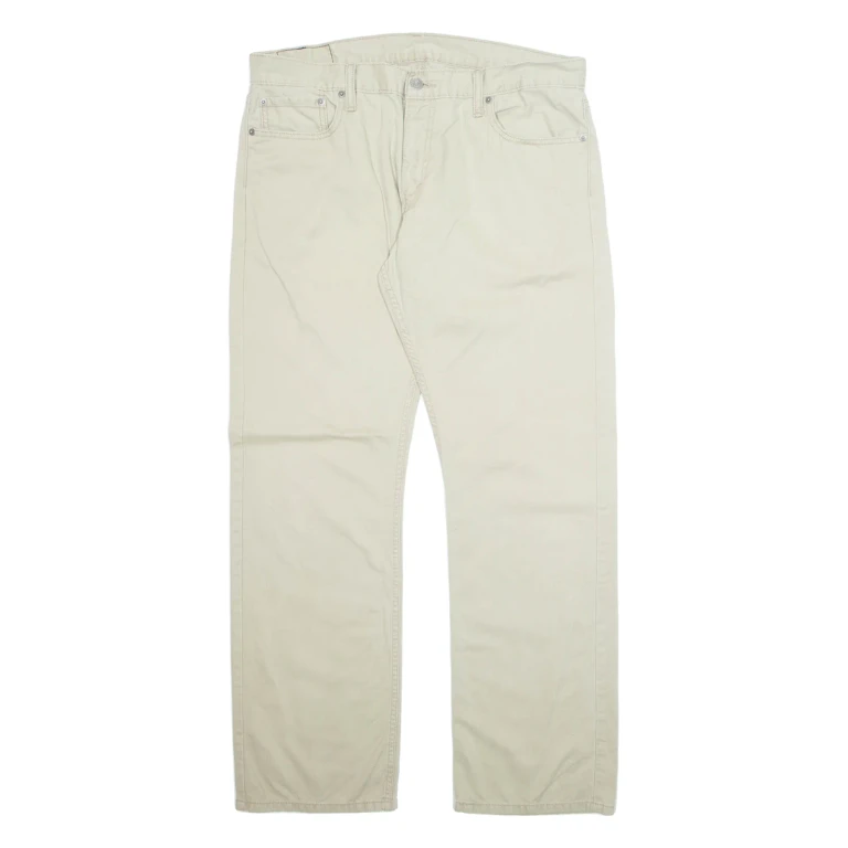 LEVI'S Mens Trousers Cream Regular Straight W36 L32