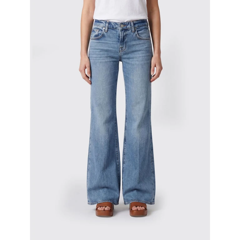 High-Waisted Cotton-Stretch Denim Flare Jeans (7UCH0C10U7OD1)