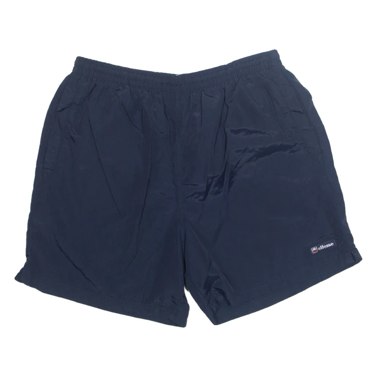 ELLESSE Mesh Lined Mens Swimming Shorts Blue Relaxed 90s L W30